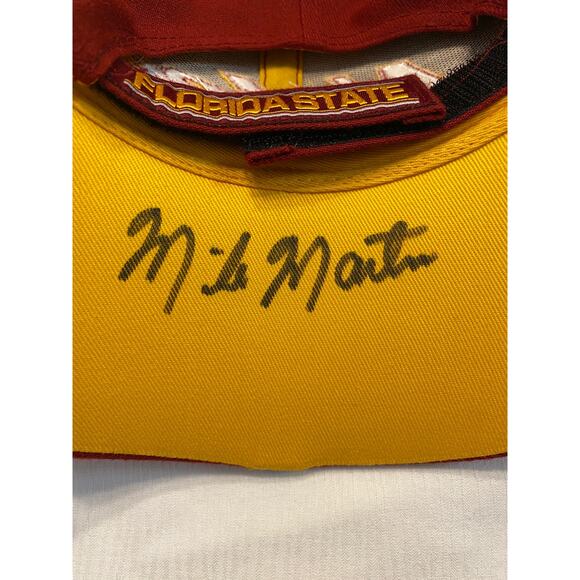 FSU Florida State University Mike Martin Autographed Baseball Hat Red Gold - Picture 5 of 12